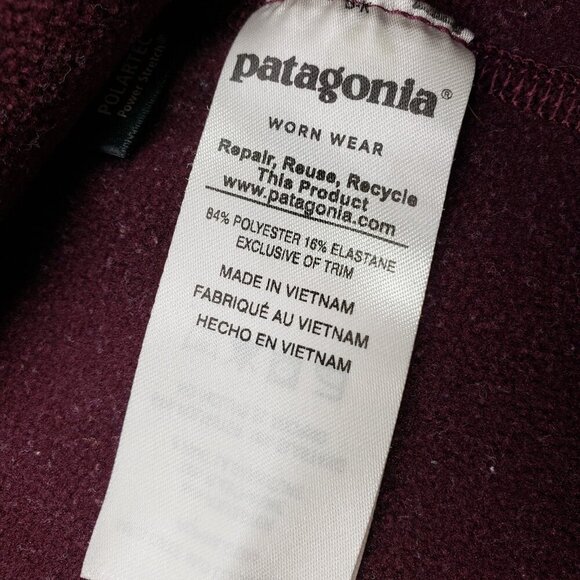 Patagonia Crosstek 1/4 Zip Jacket Womens Small Burgundy Long Sleeve Pullover - Picture 13 of 13